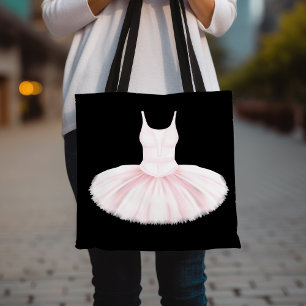 Minimalistisches Ballett Tutu Rosa und Schwarz Tasche