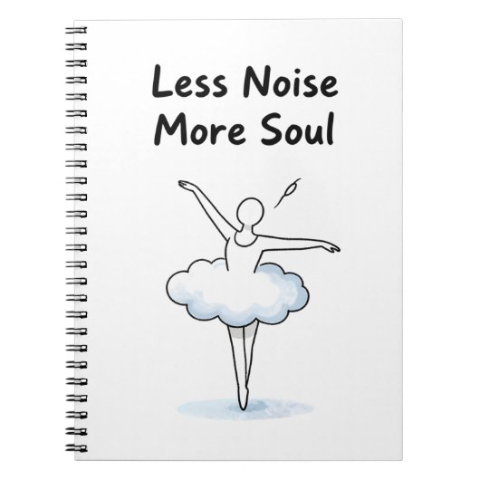 Minimalistisches Balletttänzer Seele Zitat Kunst Notizblock (Vorderseite)
