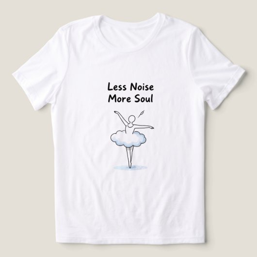 Minimalistisches Balletttänzer Seele Zitat Kunst Tri-Blend Shirt (Design Vorderseite)