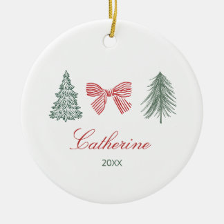 Minimalistisches Band- und Baumdesign - individuel Keramik Ornament