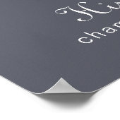 Minimalistisches Bar für Hochzeiten im Winter Poster (Ecke)