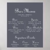 Minimalistisches Bar für Hochzeiten im Winter Poster (Vorne)