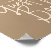 Minimalistisches Bärenbaby-Gästebuch Poster (Ecke)