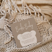 Minimalistisches Bärenduschenbuch Anfrage Begleitkarte