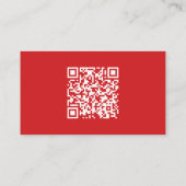 Minimalistisches Basisdesign Lebendiges Rot Profes Visitenkarte (Rückseite)