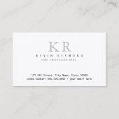 Minimalistisches Basisweiß Visitenkarte (Vorderseite)