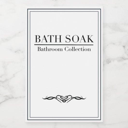 Minimalistisches Bath Soak Label-Set Lebensmitteletikett (Einzelnes Label)