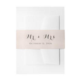 Minimalistisches Bauchband - Benutzerdefinierter T Einladungsbanderole