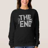 Minimalistisches Baumdesign mit "END"-Text Sweatshirt (Vorderseite)