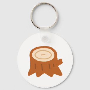 Minimalistisches Baumstumpf-Geschenk für Naturlieb Schlüsselanhänger