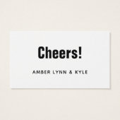 Minimalistisches, bearbeitbares Schwarz auf den Wh (Rückseite)