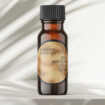 Minimalistisches Beauty-Etikett mit Gold und Schwa