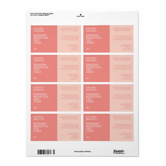 Minimalistisches Beauty-Label - staubige Rose (Vorne)