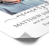 Minimalistisches Beerdigungsdenkmal für das Foto d Poster (Ecke)