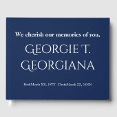 Minimalistisches Begräbnisgastbuch Gästebuch (Vorderseite)