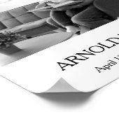 Minimalistisches Begräbniszeichen Einfaches Gedenk Poster (Ecke)