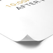 Minimalistisches Begrüßungs- und Zeitplanprogramm Poster (Ecke)