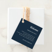 Minimalistisches Begrüßungsgeschenk für die Hochze Geschenkanhänger (Beispiel)