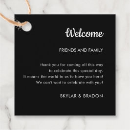 Minimalistisches Begrüßungsgeschenk Geschenkanhänger