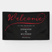 Minimalistisches Begrüßungsrot und schwarz Stilsch Banner (Horizontal)