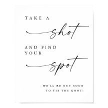 Minimalistisches Begrüßungszeichen für ein Getränk