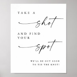 Minimalistisches Begrüßungszeichen für ein Getränk Poster