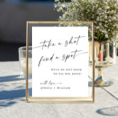 Minimalistisches Begrüßungszeichen für ein Getränk Poster