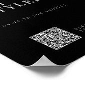 Minimalistisches Begrüßungszeichen QR CODE Poster (Ecke)
