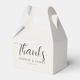 Minimalistisches Beige-Hochzeitsgeschenk Geschenkschachtel