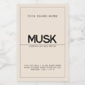 Minimalistisches Beige, modernes, elegantes Sojawa Lebensmitteletikett (Einzelnes Label)