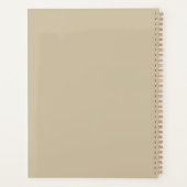 Minimalistisches Beige-Notebook | Personalisiert Planer (Rückseite)