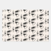 Minimalistisches Beige Ostergebäck & Egg Set 3 Geschenkpapier Set (Vorderseite 2)