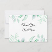 Minimalistisches Beileid Beerdigung Grüne Landscha Dankeskarte (Rückseite)