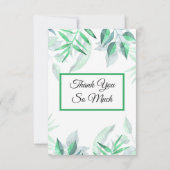 Minimalistisches Beileid Beerdigung Grüne Landscha Dankeskarte (Rückseite)