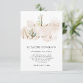 Minimalistisches Beileid Flat Dankeschön Karte (Stehend Vorderseite)