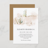 Minimalistisches Beileid Flat Dankeschön Karte (Vorne/Hinten)