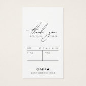 Minimalistisches Bekleidungspreis-Etikett für den  (Rückseite)