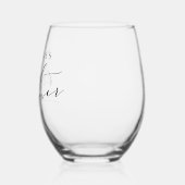 Minimalistisches benutzerdefiniertes Brautparty fü Weinglas Ohne Stiel (Links)