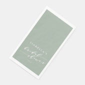 Minimalistisches benutzerdefiniertes Dusty Sage Gr Serviette (Ecke)