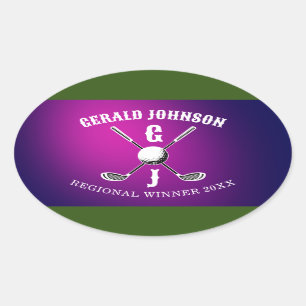 Minimalistisches benutzerdefiniertes elegantes Gol Ovaler Aufkleber