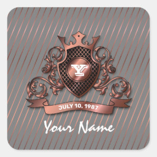 Minimalistisches benutzerdefiniertes elegantes Mon Quadratischer Aufkleber