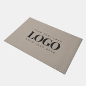 Minimalistisches benutzerdefiniertes Firmenlogo Kr Fußmatte (Schrägansicht)