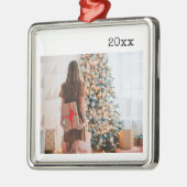 Minimalistisches benutzerdefiniertes Foto mit dem  Ornament Aus Metall (Links)