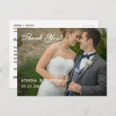 Minimalistisches benutzerdefiniertes Foto Vielen D Ankündigungspostkarte (Vorne/Hinten)