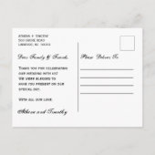 Minimalistisches benutzerdefiniertes Foto Vielen D Ankündigungspostkarte (Rückseite)