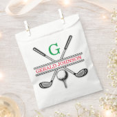 Minimalistisches, benutzerdefiniertes Golf Monogra Geschenktütchen (Ausgeschnitten)