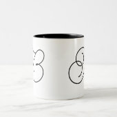 Minimalistisches benutzerdefiniertes Hinzufügen ei Zweifarbige Tasse (Mittel)