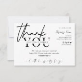 Minimalistisches benutzerdefiniertes Logo-Business Dankeskarte (Vorderseite)