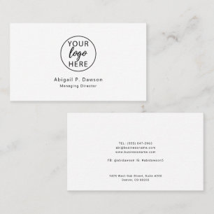 Minimalistisches benutzerdefiniertes Logo Visitenkarte