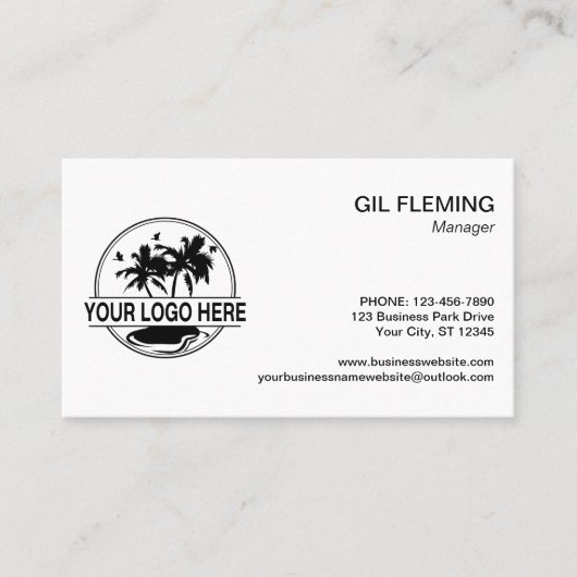 Minimalistisches, benutzerdefiniertes Logo Visitenkarte (Vorderseite)